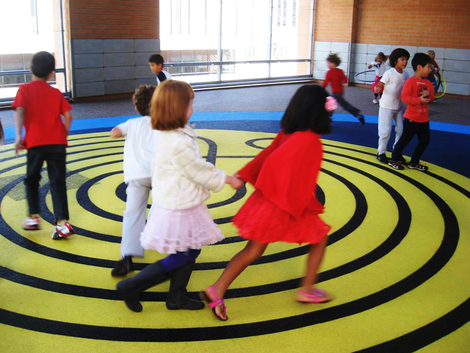 A view of children playing